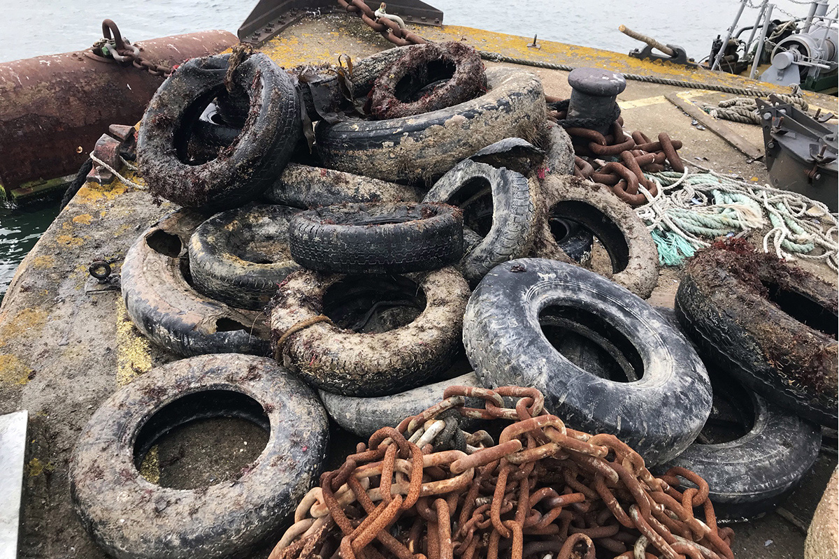 Tyres recovered from Plymouth Sound [1000 Tyres Project]