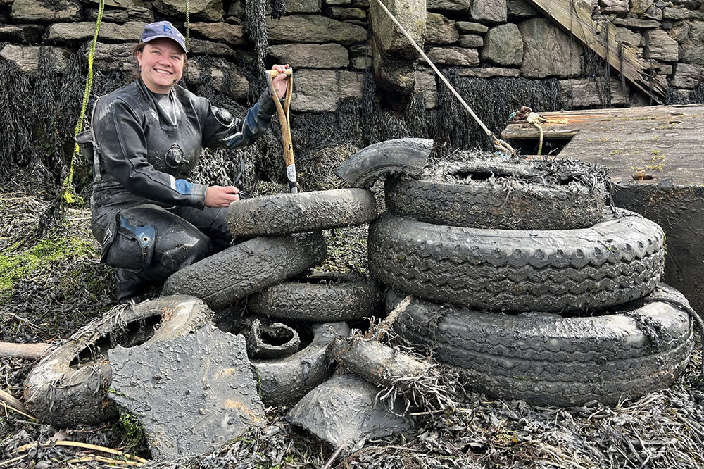 Mallory with the haul of tyres [1000 Tyres Project]